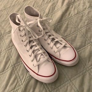 white hightop converse